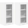 Pakabinama spintelė su saugykla 2 pcs Balta 40 x 31 x 80 cm