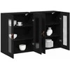 Sieniniai baldai 2 pcs Juodas ąžuolas 69,5 x 34 x 90 cm