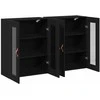 Sieniniai baldai 2 pcs Juodas ąžuolas 69,5 x 34 x 90 cm