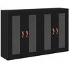 Sieniniai baldai 2 pcs Juodas ąžuolas 69,5 x 34 x 90 cm