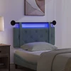 Pakabinamas lovos galvūgalis Su LED šviesa Jūrinė žalia Aksomas