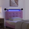 Pakabinamas lovos galvūgalis Su LED šviesa Rožinė Audinys