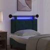 Pakabinamas lovos galvūgalis Su LED šviesa Tamsiai žalia