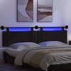 Pakabinamas lovos galvūgalis Su LED šviesa Juoda Aksomas
