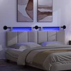 Pakabinamas lovos galvūgalis Su LED šviesa Debesų pilka Audinys