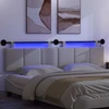 Pakabinamas lovos galvūgalis Su LED šviesa Balta Audinys