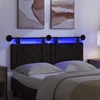 Pakabinamas lovos galvūgalis Su LED šviesa Juoda Dirbtinė oda