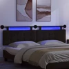 Pakabinamas lovos galvūgalis Su LED šviesa Juoda Dirbtinė oda