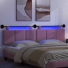 Pakabinamas lovos galvūgalis Su LED šviesa Rožinė Audinys