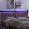 Pakabinamas lovos galvūgalis Su LED šviesa Violetinė Aksomas