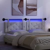 Pakabinamas lovos galvūgalis Su LED šviesa Balta Dirbtinė oda