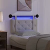 Pakabinamas lovos galvūgalis Su LED šviesa Kreminė Dirbtinė oda