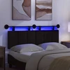 Pakabinamas lovos galvūgalis Su LED šviesa Juoda Audinys