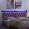Pakabinamas lovos galvūgalis Su LED šviesa Violetinė Aksomas