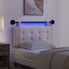 Pakabinamas lovos galvūgalis Su LED šviesa Kreminė Audinys