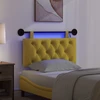 Pakabinamas lovos galvūgalis Su LED šviesa Geltona Aksomas
