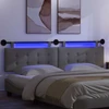 Pakabinamas lovos galvūgalis Su LED šviesa Tamsiai pilka