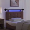 Pakabinamas lovos galvūgalis Su LED šviesa Ruda Dirbtinė oda