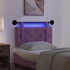 Pakabinamas lovos galvūgalis Su LED šviesa Violetinė Aksomas