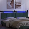 Pakabinamas lovos galvūgalis Su LED šviesa Tamsiai žalia