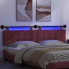 Pakabinamas lovos galvūgalis Su LED šviesa Vyno raudona Audinys