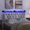 Pakabinamas lovos galvūgalis Su LED šviesa Kreminė Aksomas