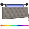Pakabinamas lovos galvūgalis Su LED šviesa Taupe Audinys