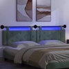 Pakabinamas lovos galvūgalis Su LED šviesa Jūrinė žalia Aksomas