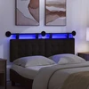 Pakabinamas lovos galvūgalis Su LED šviesa Juoda Dirbtinė oda