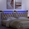 Pakabinamas lovos galvūgalis Su LED šviesa Taupe Audinys