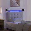 Pakabinamas lovos galvūgalis Su LED šviesa Balta Audinys