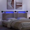 Pakabinamas lovos galvūgalis Su LED šviesa Pilka Antikinis PU