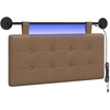 Pakabinamas lovos galvūgalis Su LED šviesa Kapučino