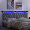Pakabinamas lovos galvūgalis Su LED šviesa Tamsiai pilka
