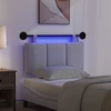 Pakabinamas lovos galvūgalis Su LED šviesa Balta Audinys