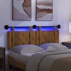 Pakabinamas lovos galvūgalis Su LED šviesa Ruda Aksomas