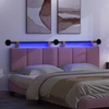 Pakabinamas lovos galvūgalis Su LED šviesa Rožinė Audinys