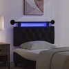 Pakabinamas lovos galvūgalis Su LED šviesa Juoda Audinys