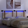 Pakabinamas lovos galvūgalis Su LED šviesa Kreminė Antikinis PU