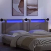 Pakabinamas lovos galvūgalis Su LED šviesa Pilka Antikinis PU