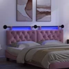 Pakabinamas lovos galvūgalis Su LED šviesa Rožinė Audinys