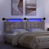 Pakabinamas lovos galvūgalis Su LED šviesa Taupe Audinys