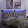 Pakabinamas lovos galvūgalis Su LED šviesa Taupe Audinys
