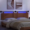Pakabinamas lovos galvūgalis Su LED šviesa Ruda Antikinis PU