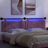 Pakabinamas lovos galvūgalis Su LED šviesa Violetinė Aksomas