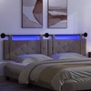 Pakabinamas lovos galvūgalis Su LED šviesa Pilka Antikinis PU