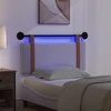 Pakabinamas lovos galvūgalis Su LED šviesa Balta Antikinis PU