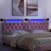 Pakabinamas lovos galvūgalis Su LED šviesa Rožinė Audinys