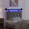 Pakabinamas lovos galvūgalis Su LED šviesa Tamsiai pilka
