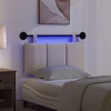 Pakabinamas lovos galvūgalis Su LED šviesa Kreminė Audinys